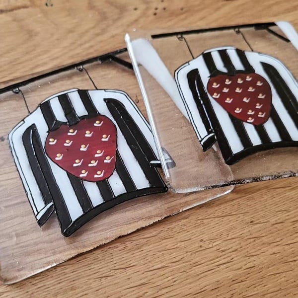 NUFC Strawberry Pub Glass Coasters - Set of 2