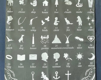 Tappetino da gioco universale in tessuto per carte Lenormand, per dimensioni bridge o meno semplici