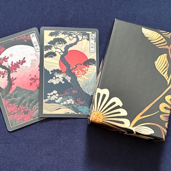 Ukiyo-e style Lenormand deck 4th edition cards fortunetelling Japanese Toshusai Katushika Hokusai