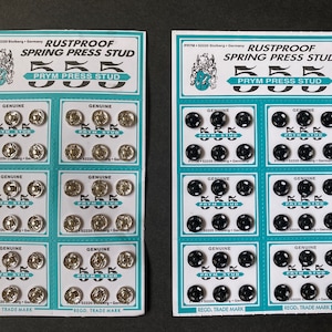 Snap Fastener Genuine 555 Prym Press Spring Poppers Buttons, Sewing Shirts Dress Dolls Pants Crafts