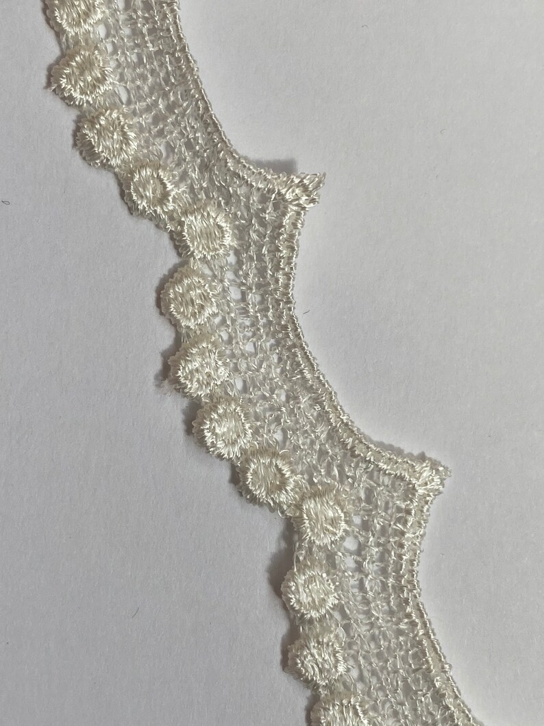5 Yds of Vintage Scalloped Edge Lace Trim ivory DIY Sewing | Etsy