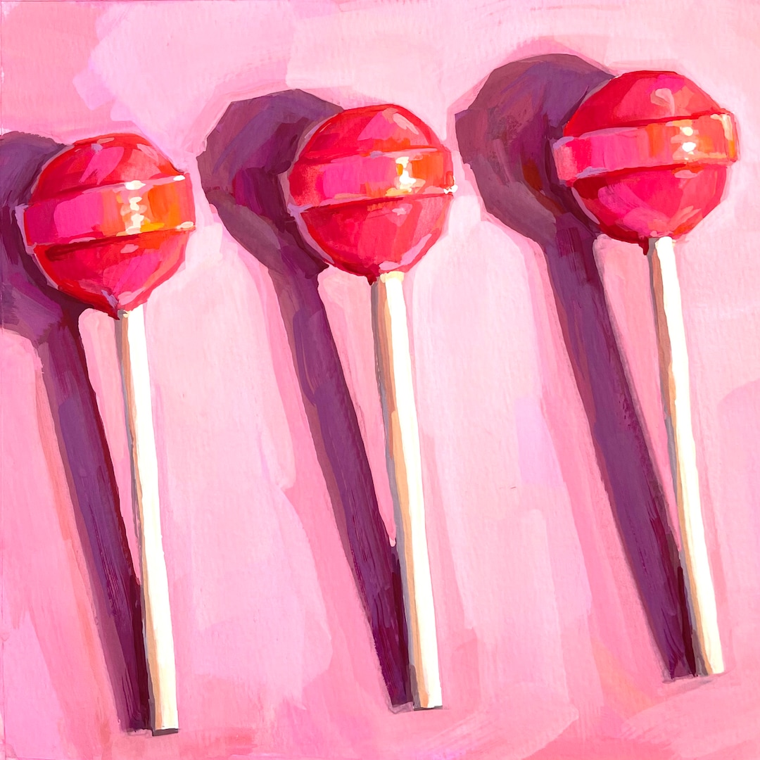 Lollipop Painting, Lollipop Art Print, Candy Painting, Pop Art