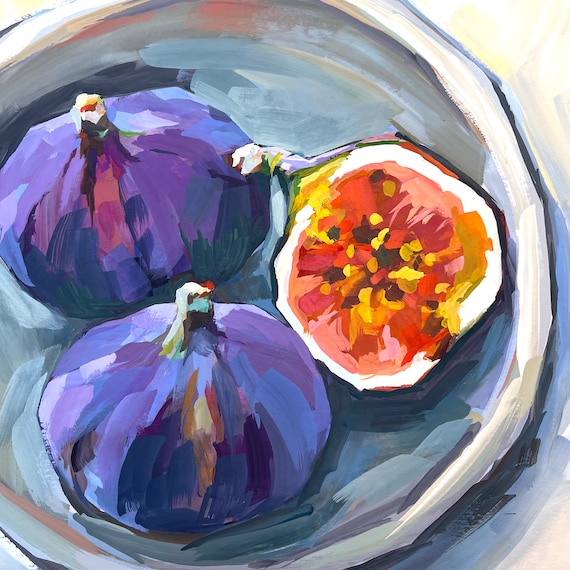 Figs Art Print Fig Painting Giclee' Impressionist Etsy