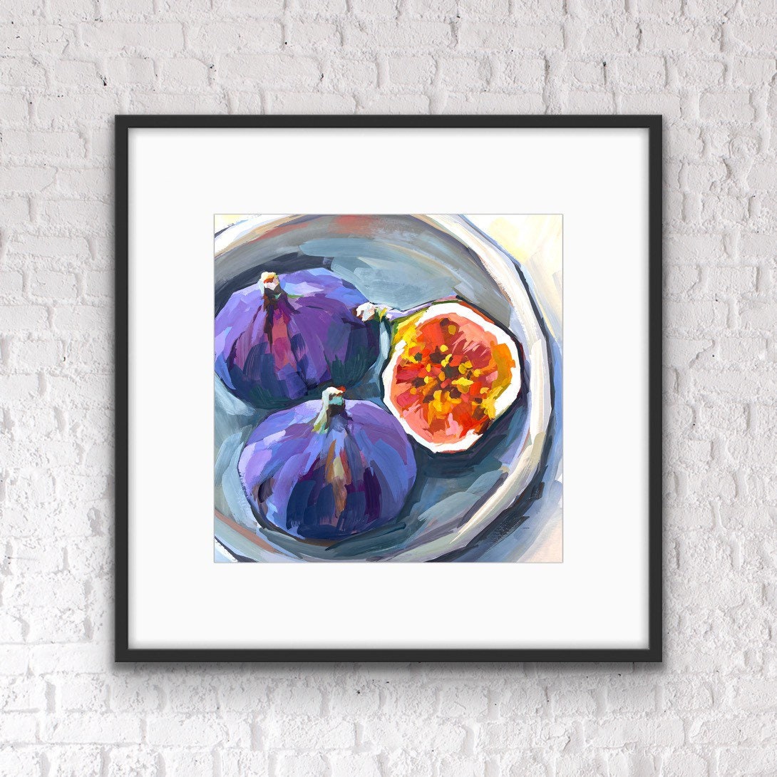 限定セール -SALE Figs Art Impressionist Giclee', Painting, Fig Print, 絵画