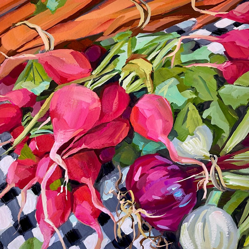 Veggies Art Print Vegetable Painting Vegetable Art Kitchen Etsy
