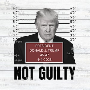 FREE TRUMP PNG, Not Guilty, Trump Sublimation Trump 2024, Save America, Retro Vintage Grunge Trump Digital Download Donald Trump Clipart