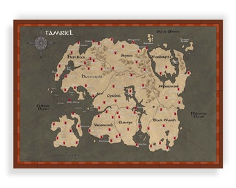 The Elder Scrolls - Map of Tamriel - Print - Poster