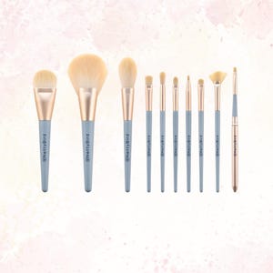 Makeup Eyeshadow Aesthetic Brushes Set, 10 Pieces Luxury Makeup Brush Set for Face and Eyes
