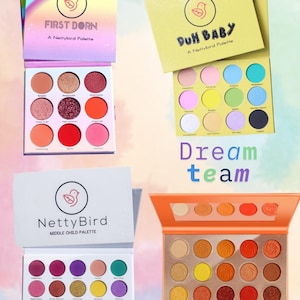 Paleta de sombras de ojos de colores, ideal como regalo para mujeres.