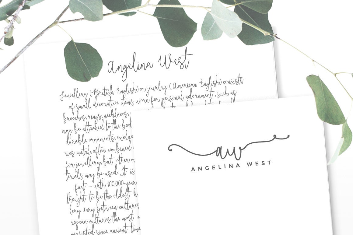 Bella Script Font - Etsy