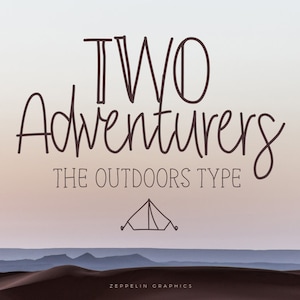 Twee avonturiers lettertype