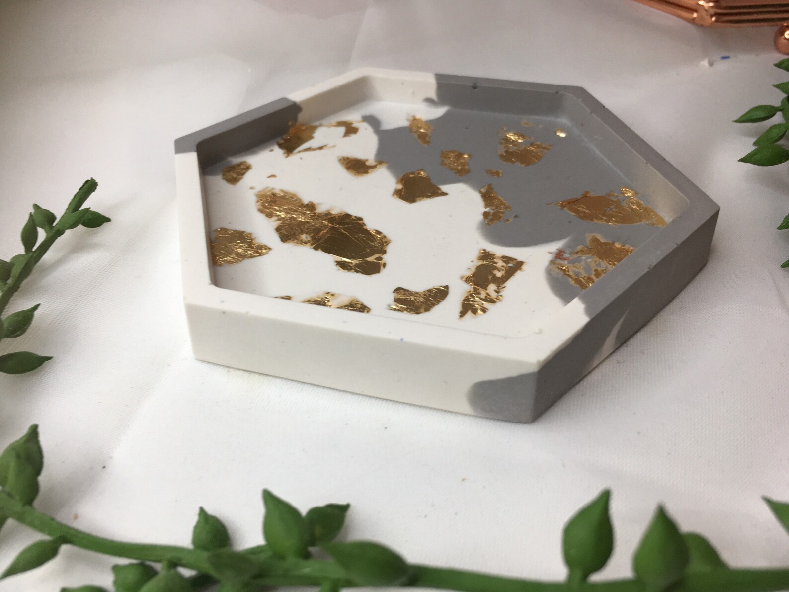 Jesmonite coaster drinks coaster coffee coaster gold Etsy