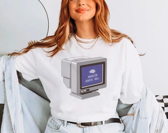 Maglietta divertente ADHD, Il computer dice di no, Regali ADHD e autismo, Citazione ADHD, Maglietta Neurospicy, Regalo Neurodivergente, Maglietta di supporto tecnico, Arte del cervello