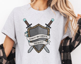 Funny ADHD Shirt, Mental Sidequest Quote, ADHD and Autism, Dopamine in this Economy? Neurospicy T-shirt, Neurodivergent Gift, ADHD Quote