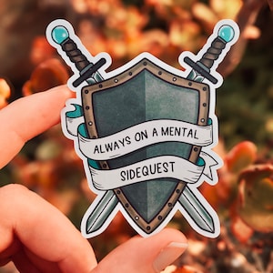 Missão Mental, Adesivo para TDAH, Presente para TDAH, Citação para TDAH, Adesivo para TDAH Distraído, Adesivo para Neurospicy, Adesivo para laptop para TDAH, Presente Neurodivergente