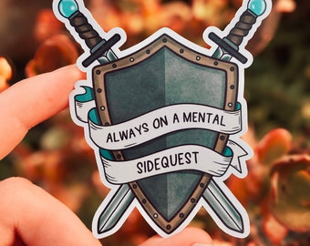 Misión Mental, Pegatina de TDAH, Regalo de TDAH, Cita sobre TDAH, Pegatina de Distracción por TDAH, Pegatina de Neuropicante, Pegatina para portátil con TDAH, Regalo Neurodivergente