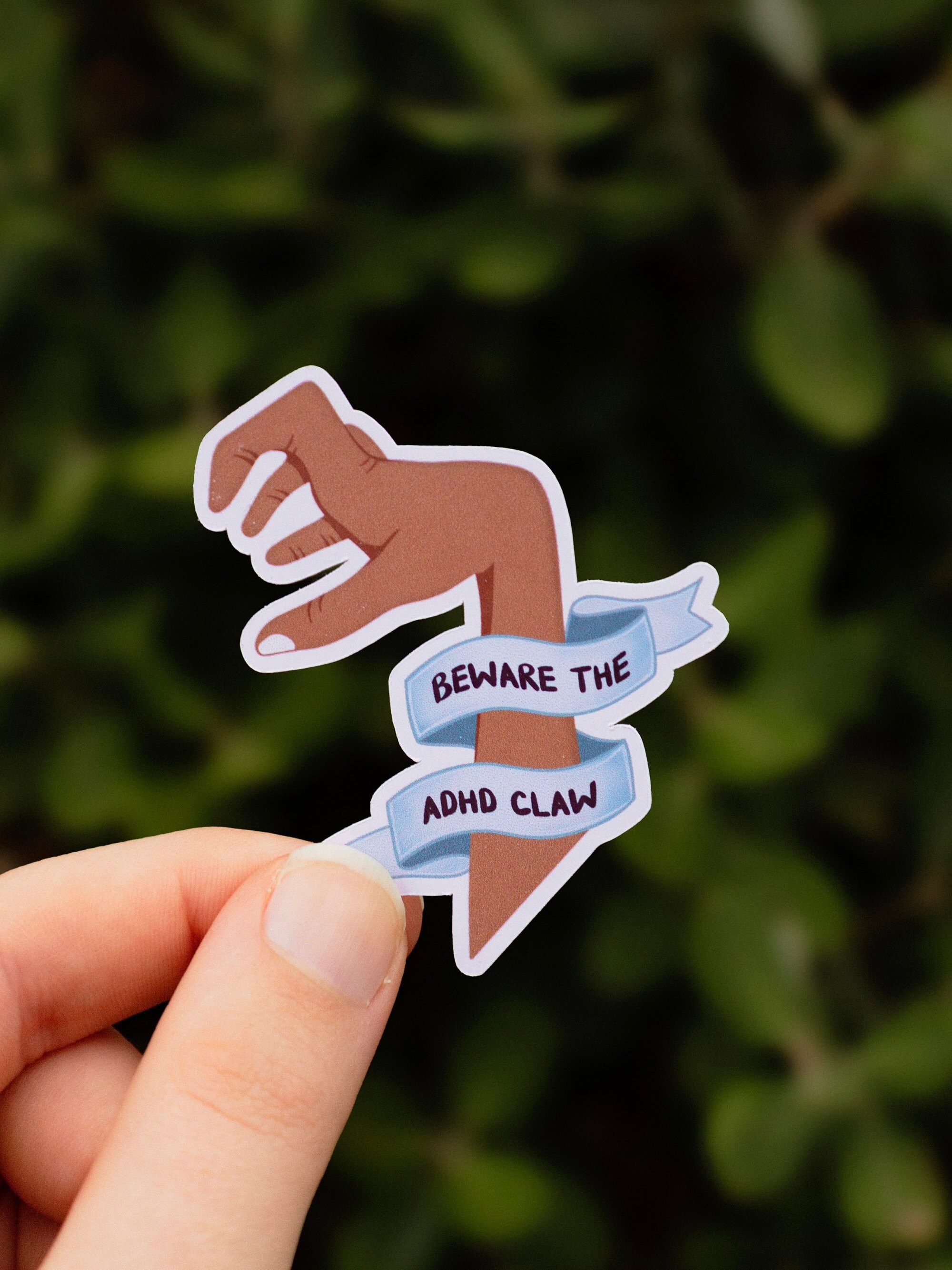 Funny ADHD & Autism Sticker, ADHD Gift, Mental Health Quote, Funny ...