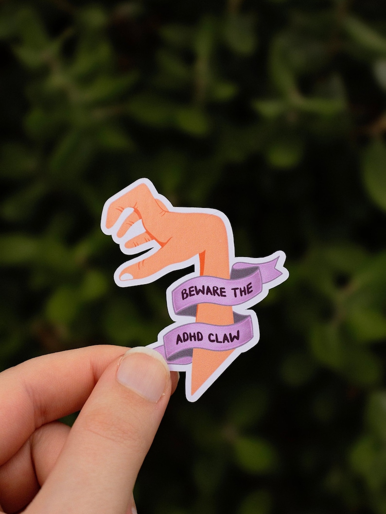 Funny ADHD & Autism Sticker, ADHD Gift, Mental Health Quote, Funny ...