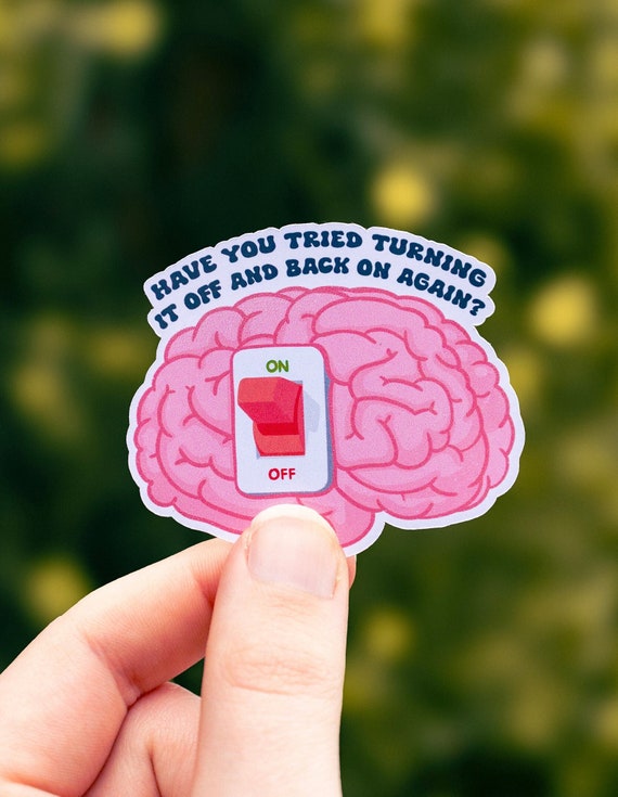 Funny ADHD Sticker, Autism Sticker, Neurodivergent Gift, Mental Health Laptop Sticker, ADHD Gift, Laptop Decals, Brain Sticker, Neurospicy