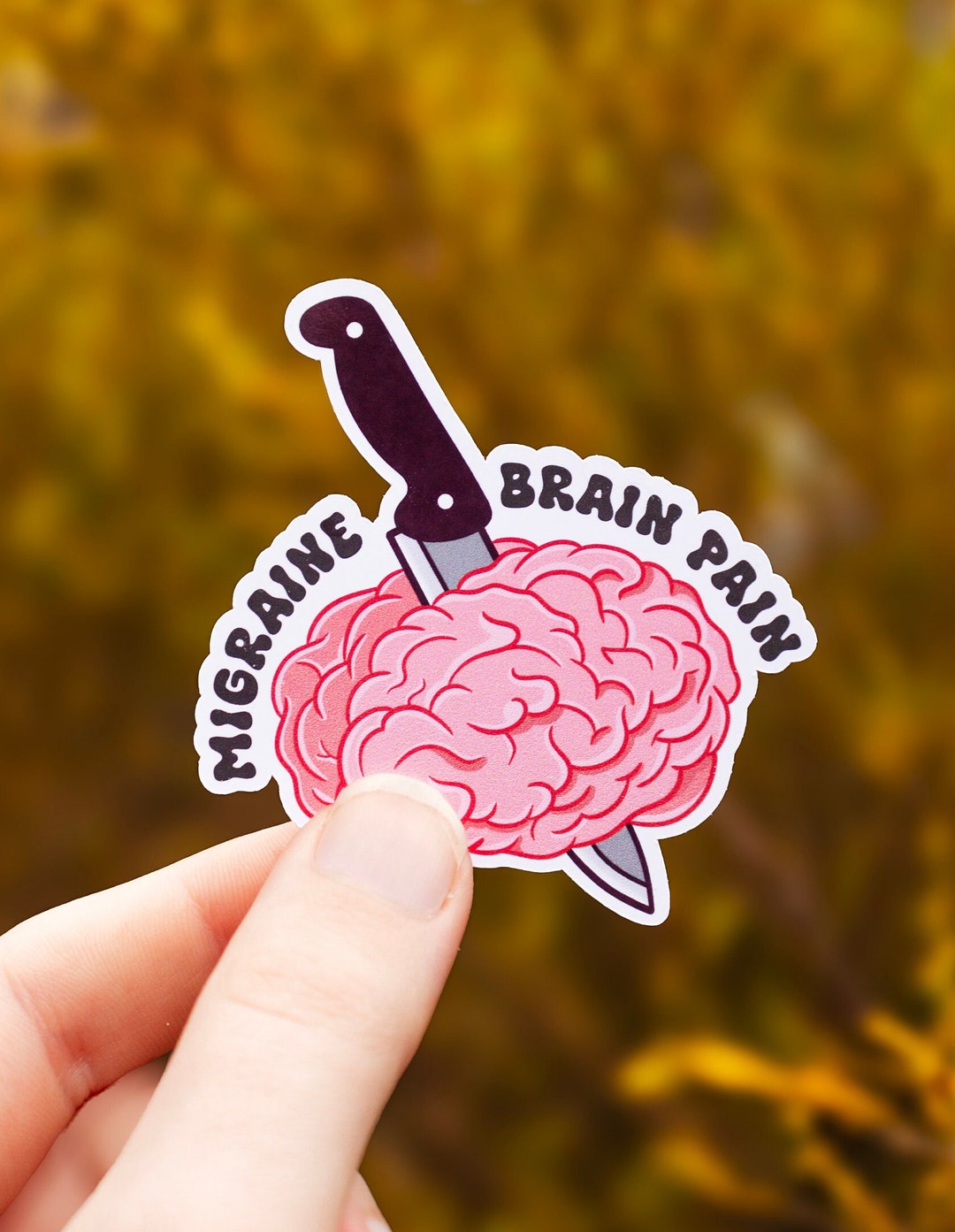 Migraine Sticker, Migraine Brain, Migraine Warrior, Headache Sticker ...