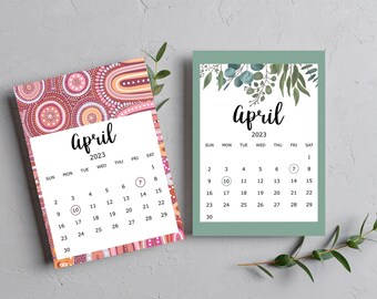 2023 Desk Calendars, Portrait / Desk Calendar 2023 / Various Designs / A6 postcard size / 2023 Calendar, 350GSM