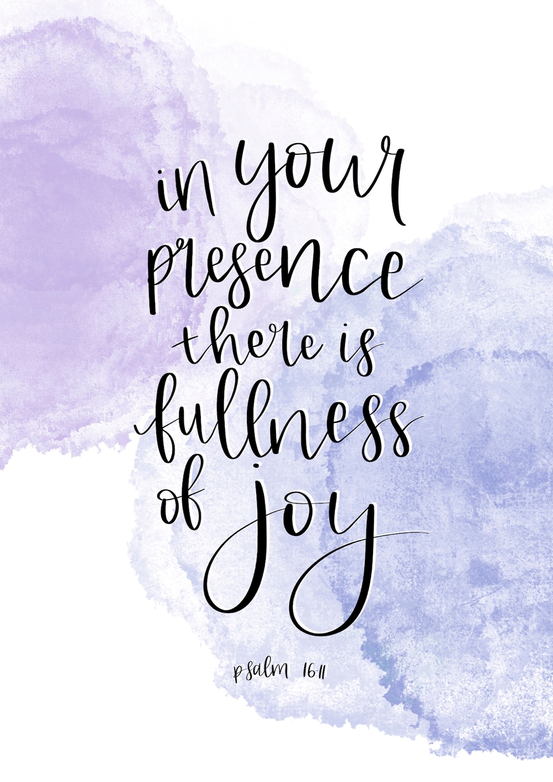 Fullness of Joy Printable Bible Art Psalm 1611 Hand  Etsy