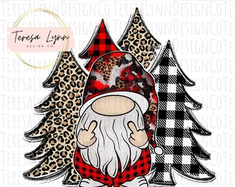 This is As Merry As I Get Png | Flip Off Gnome Christmas Design | DigitAl Download | Png | Funny Christmas Design | Christmas Gnomes