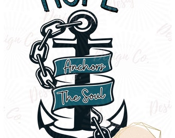 Hope Anchors The Soul • Compass Digital Design • Digital  Download • Sublimation • Screenprint • PNG • JPG • Print at Home