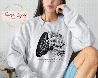 Respiratory Therapist Digital Download | Black + White Flowers + Lungs PNG| Floral Lungs Png | Tshirt Designs | Sublimation Designs