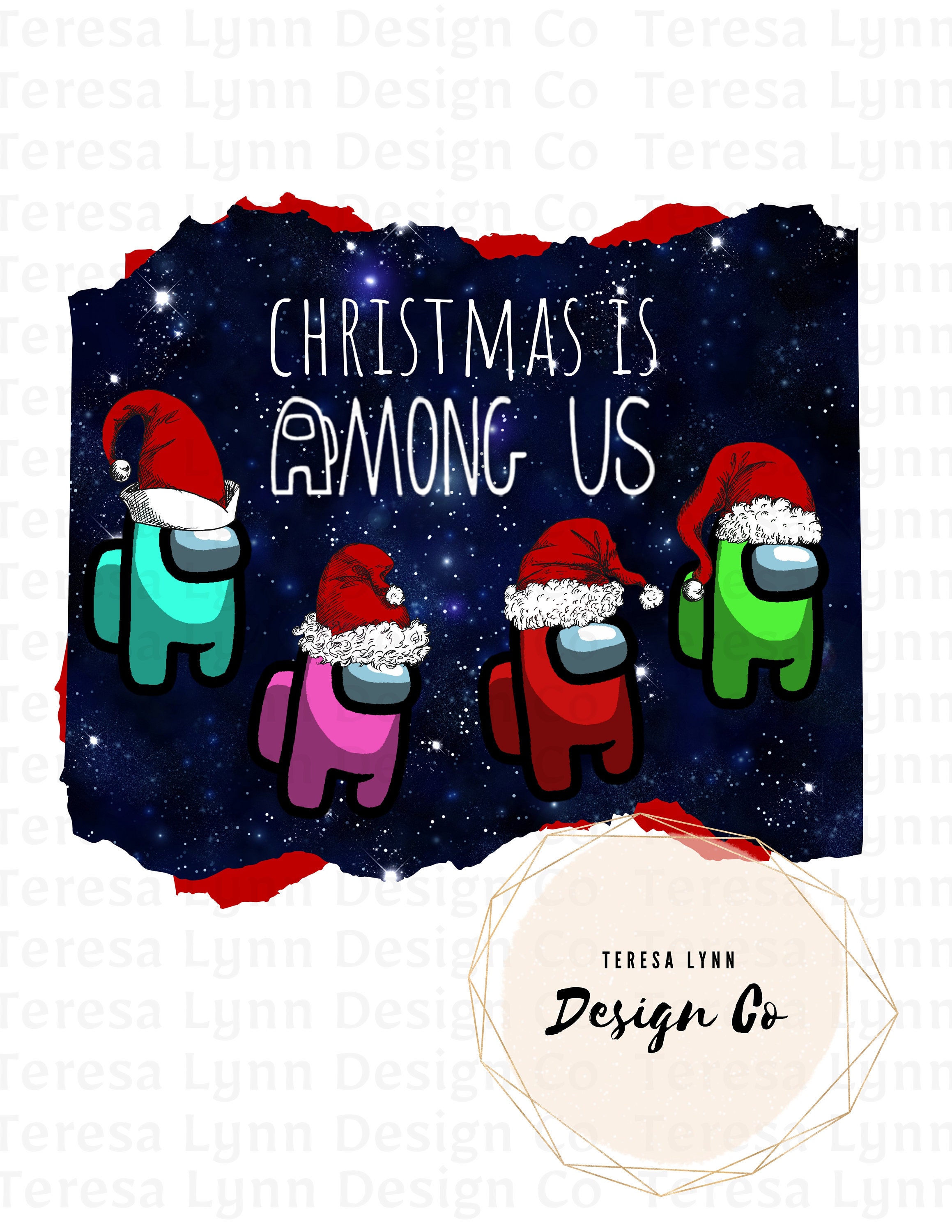 Among Us Christmas Design / digital download / For  Etsy