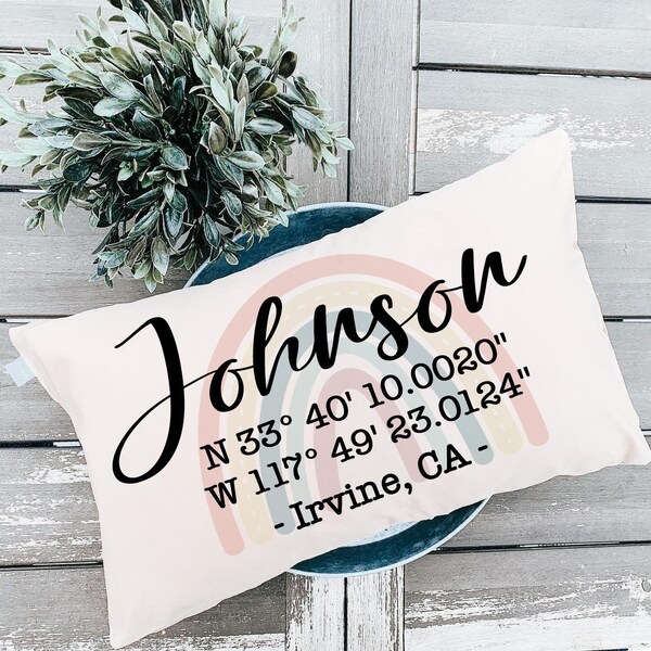 Longitude Pillow Etsy