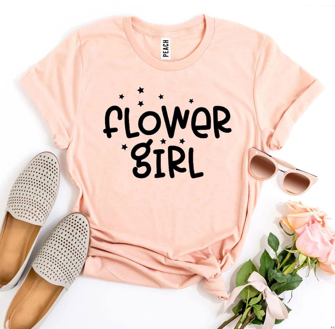 Flower Girl Tshirt Wedding Shirt Rehearsal Flower Girl Etsy