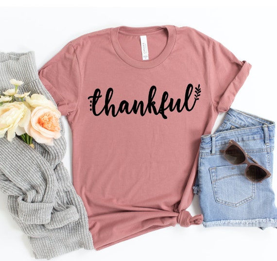 Thankful Shirt Thanking T-shirt Thanksgiving Tshirt Heart | Etsy