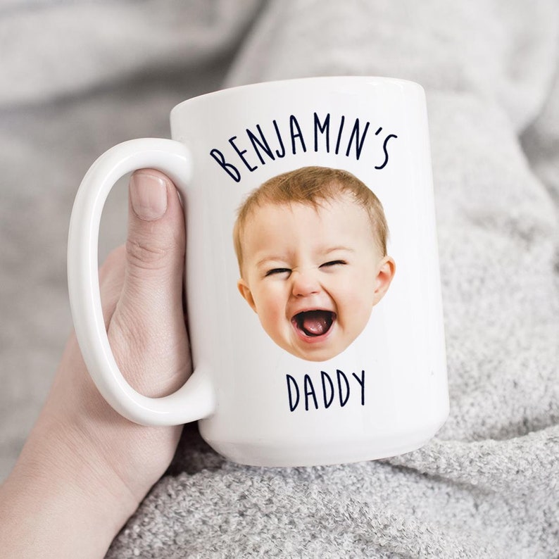 a handmade custom high quality printing durable Glossy White ceramic mug is the ideal gift for new dad for valentines