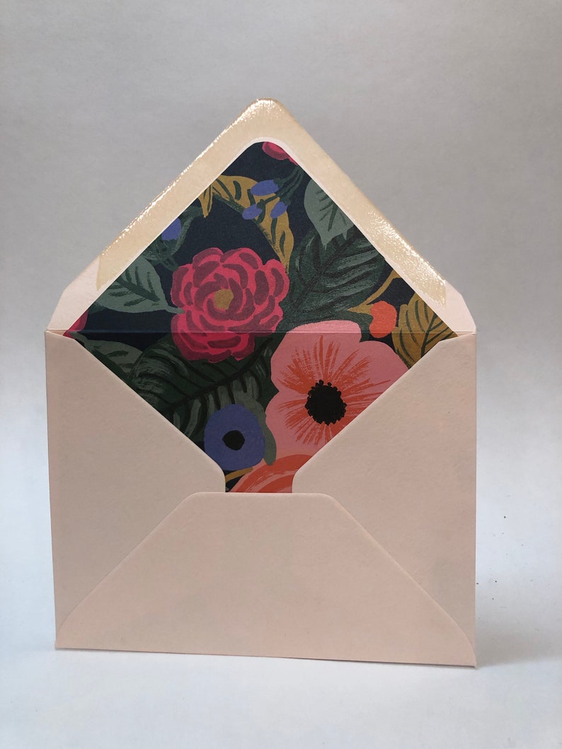 Four Handmade Folded Note Cards blank & Lined Envelopes set Etsy