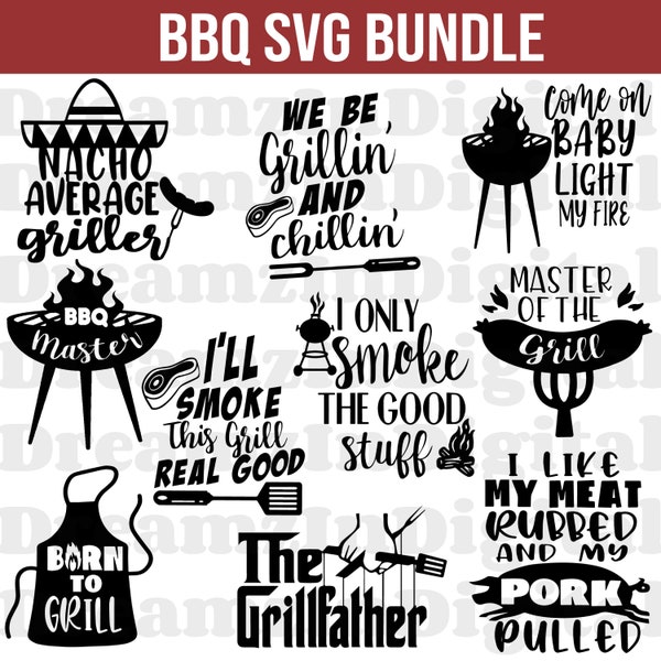BBQ svg Bundle, Grill SVG, barbeque svg bundle, dad svg, fathers day svg, Funny bbq svg, Cut file for Cricut, Silhouette