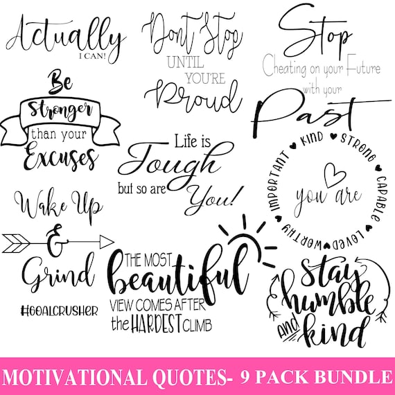 6 Inspirational Quotes SVG Bundle Inspirational Svg Motivational SVG Inspirational Svg for Cricut Motivational Quotes SVG Bundle