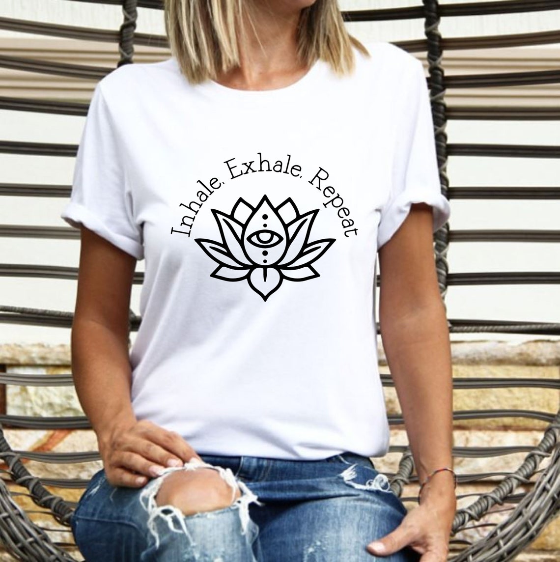 Inhale Exhale Repeat SVG Yoga Svg Namaste Design Lotus Svg - Etsy