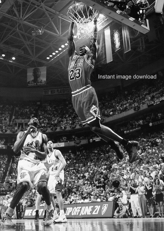 black and white michael jordan photo