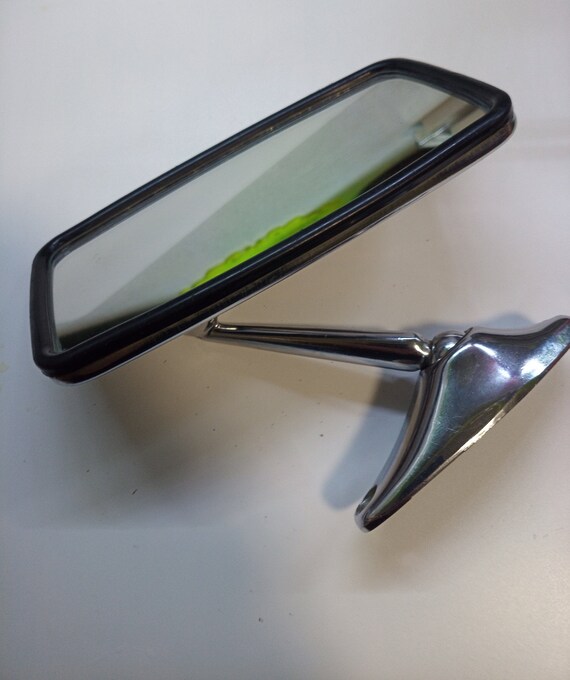 Rare chrome car mirror. Vintage car rear view mirror. made in Etsy