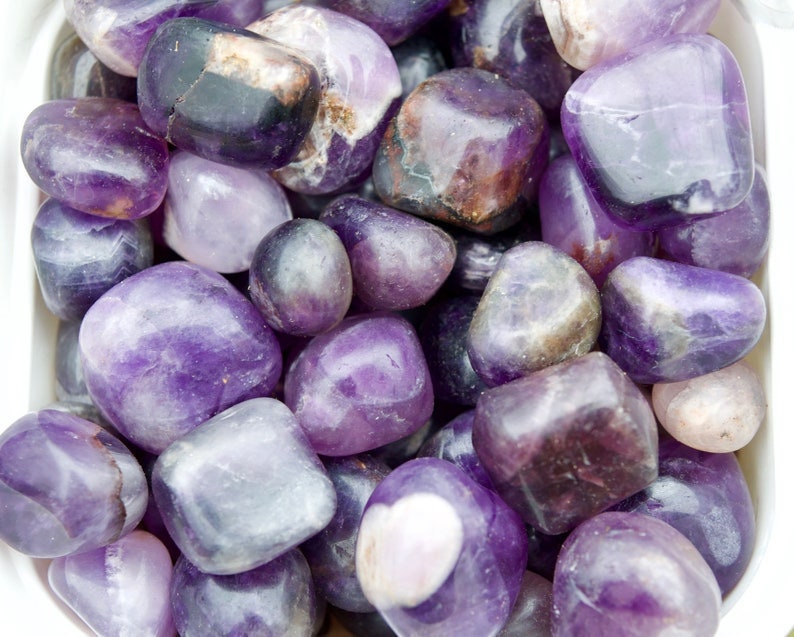 100pc BULK Amethyst Tumbled Unique Gift, Housewarming Gift, Healing Crystals and Stones, Jewelry Stone image 4