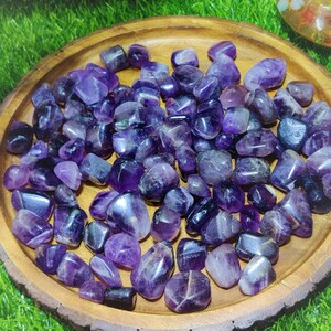 100pc BULK Amethyst Tumbled - Unique Gift, Housewarming Gift, Healing Crystals and Stones, Jewelry Stone