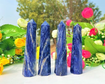 4"Sodalite Point, Sodalite Wand, Sodalite Mini Tower, Blue Sodalite Crystal