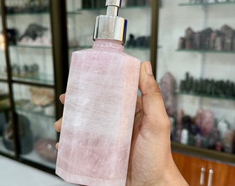 Large Rose quartz soap dispenser Quartz Soap dispenser Aventurine Soap dispenser, Rose Quartz