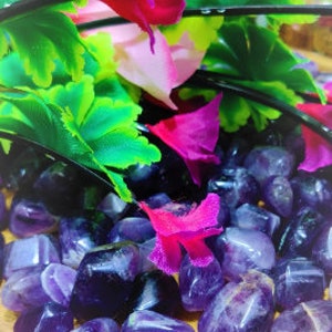 100pc BULK Amethyst Tumbled Unique Gift, Housewarming Gift, Healing Crystals and Stones, Jewelry Stone image 3