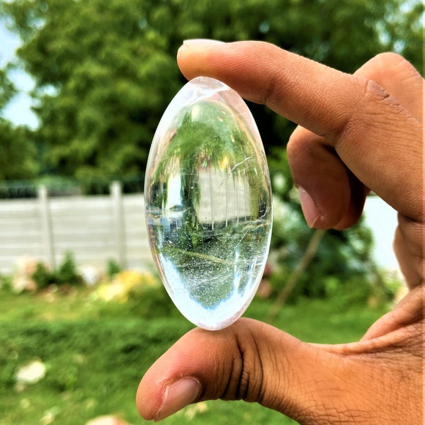 Lingam Shiva 100 % quartz transparent 50 mm/225 ct ; Cristal de quartz clair Shiva Lingam, Maître guérisseur, Manifestation, Énergie spirituelle, Méditation