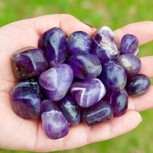 100pc BULK Amethyst Tumbled Unique Gift, Housewarming Gift, Healing Crystals and Stones, Jewelry Stone image 5