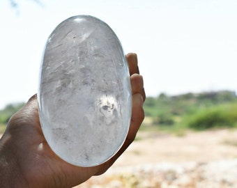 Large 8" Inch Natural Rock Clear Quartz Crystal Healing Metaphysical Power Lingam
