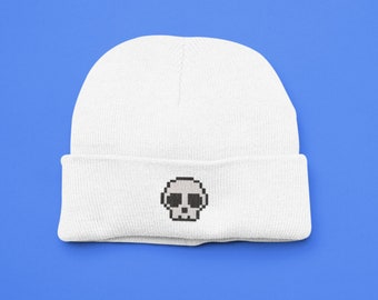 8-Bit Skull Beanie