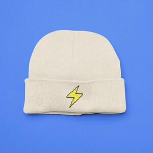 8-Bit Lighting Bolt Beanie image 2